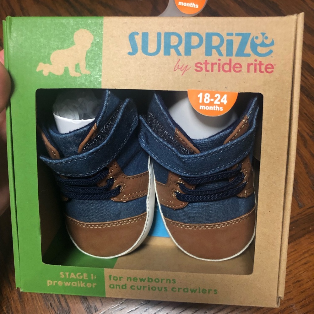 Baby boy Surprize by stride rite shoes.